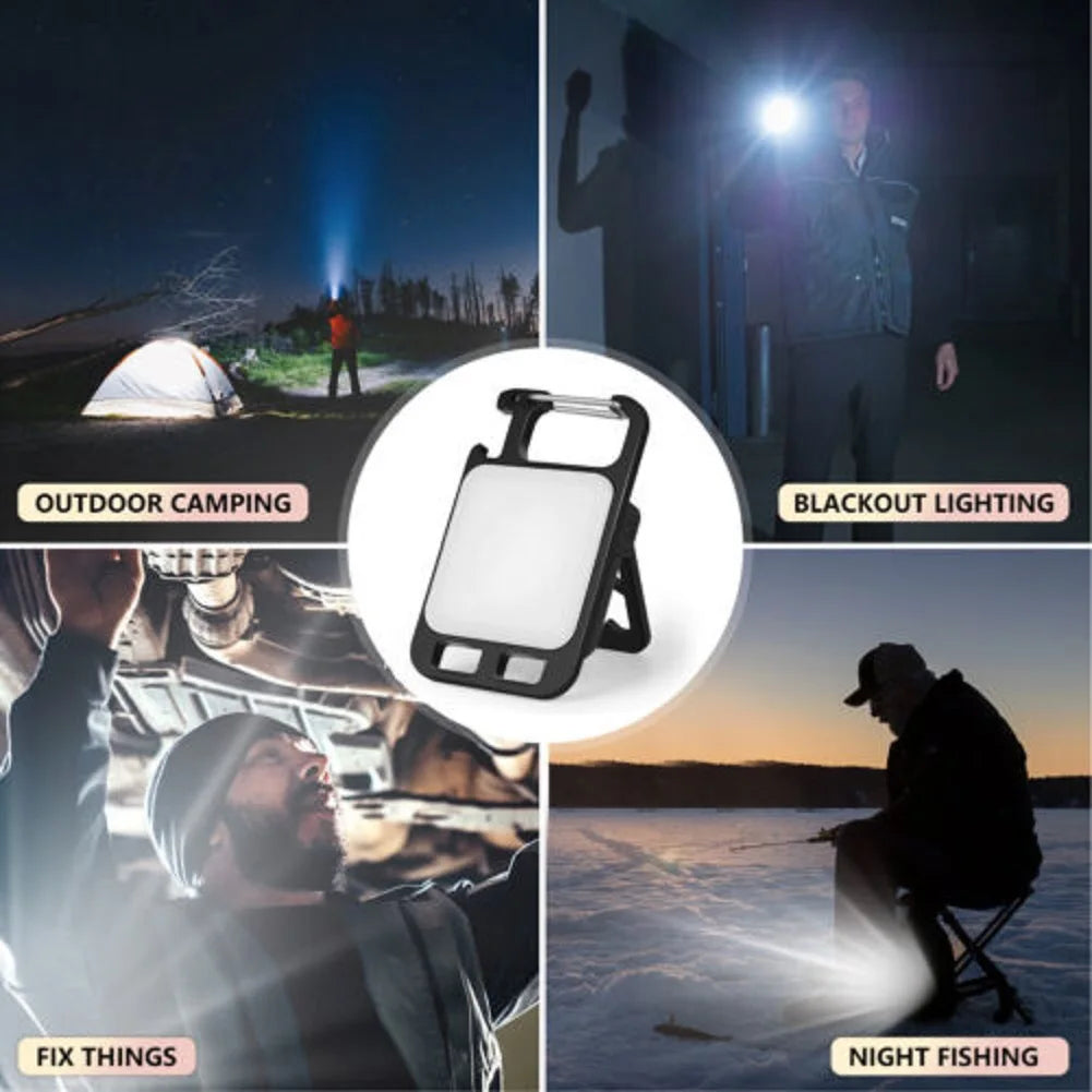 Rechargeable 4 Lighting Modes Keychain Light Work Lamp