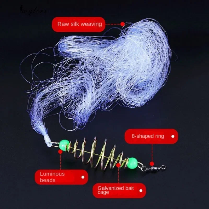 Fishing Net Trap Mesh Luminous Bead Tackle