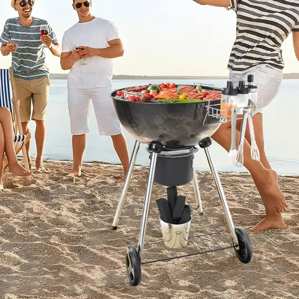 Portable  Charcoal Grill with Bowl