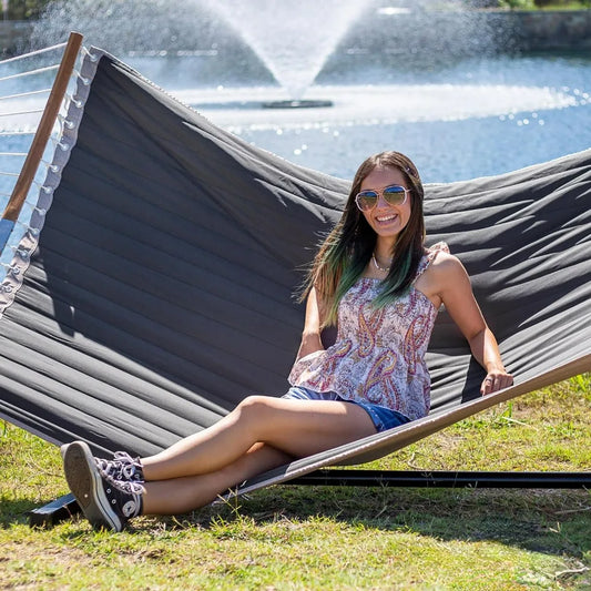 Two Person Hammock with Curved Spreader Bar