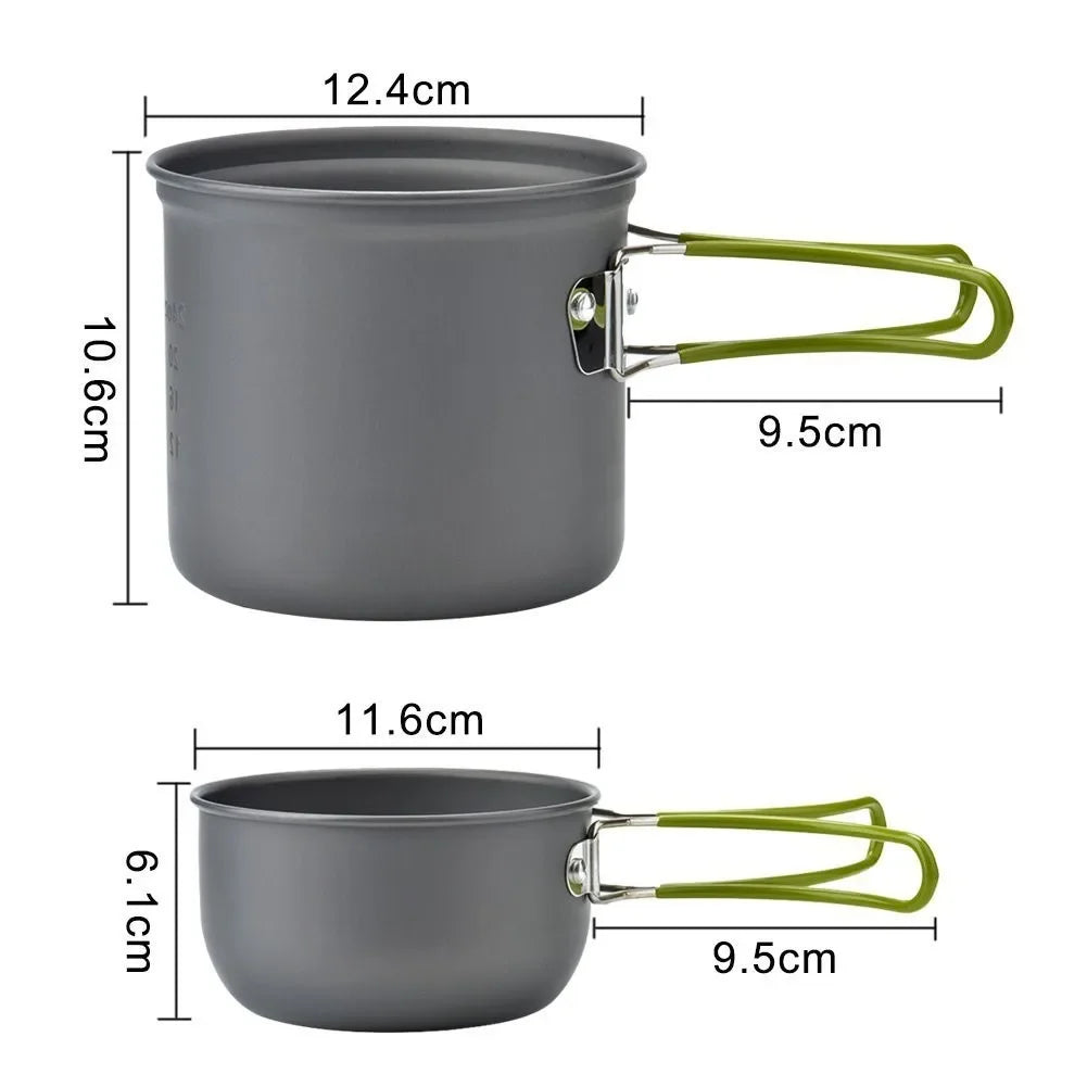 Camping Tableware Pots Kit