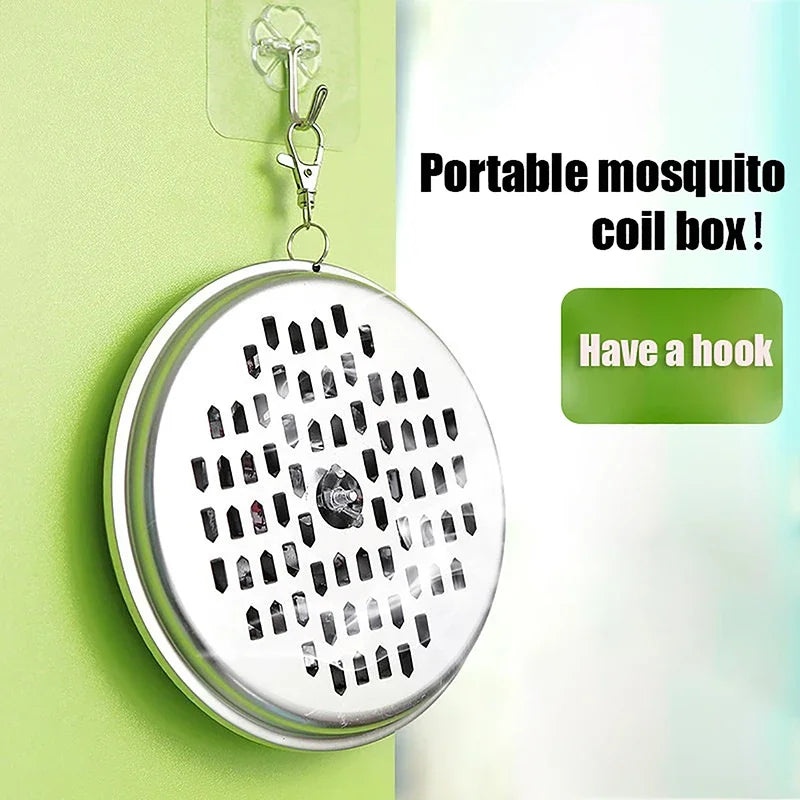 Portable Mosquito Coil Holder Tray with Lid