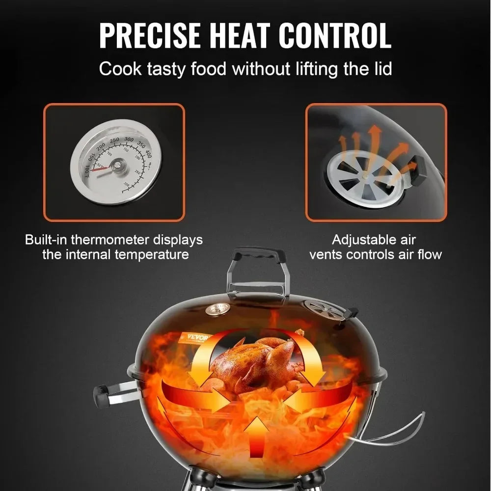 Portable  Charcoal Grill with Bowl