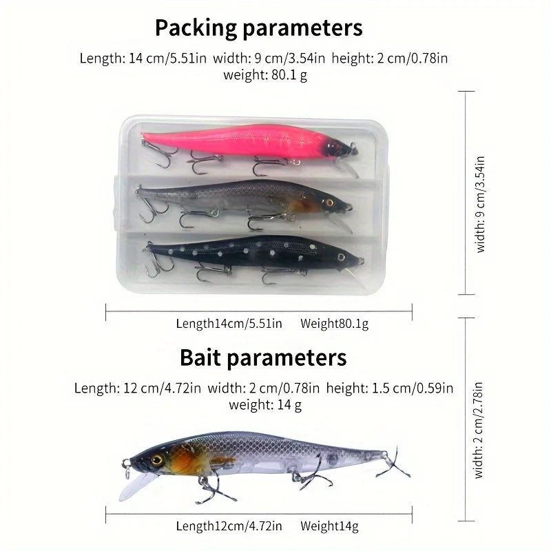 Slow Sinking Minnow Fishing Lures